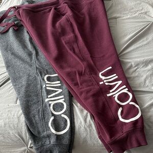 Two pairs of Calvin Klein joggers